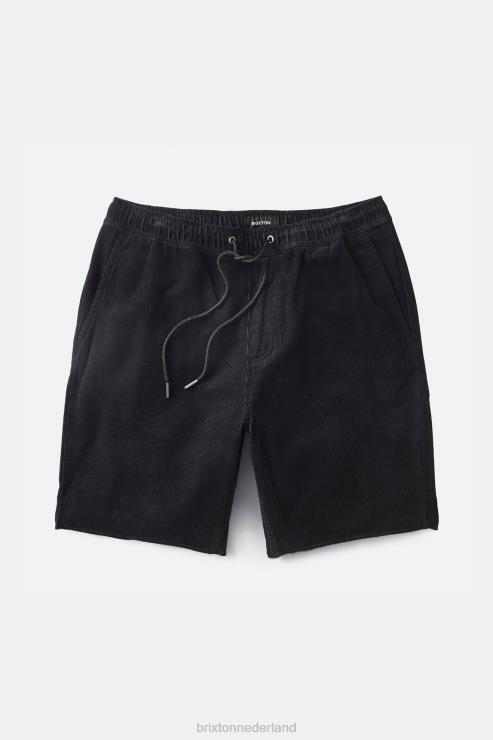 kleding zwart koord Brixton 0ZD0J167 Heren madrid ii corduroy short 8''