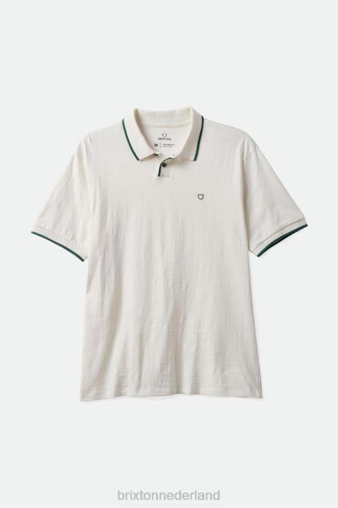kleding gebroken wit/spar Brixton 0ZD0J121 Heren juiste slub s/s polo