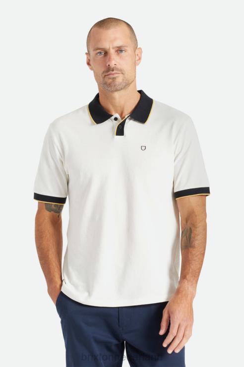kleding gebroken wit/zwart Brixton 0ZD0J122 Heren juiste s/s polo gebreid