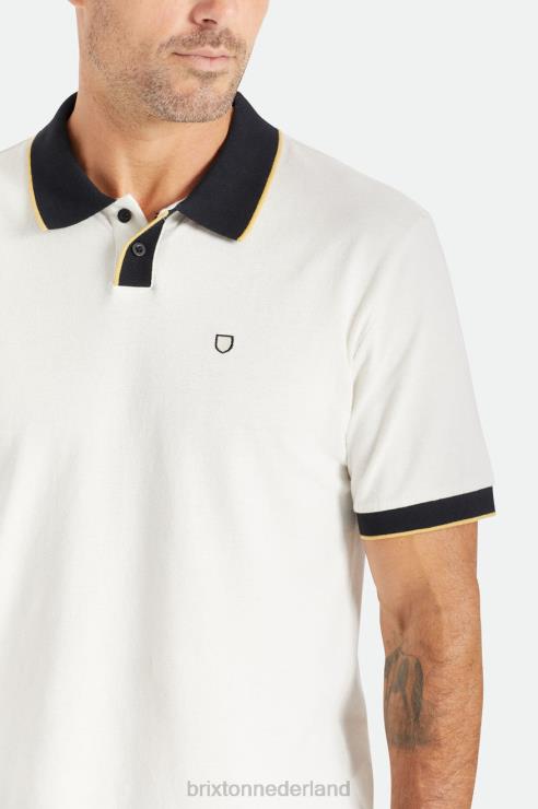 kleding gebroken wit/zwart Brixton 0ZD0J122 Heren juiste s/s polo gebreid
