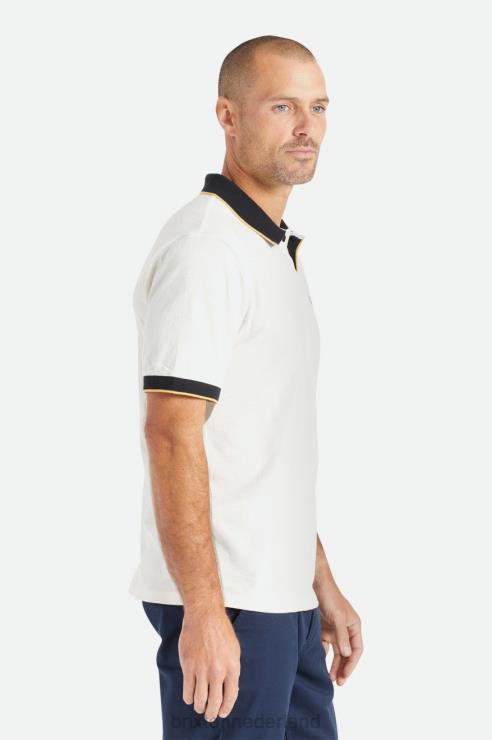 kleding gebroken wit/zwart Brixton 0ZD0J122 Heren juiste s/s polo gebreid