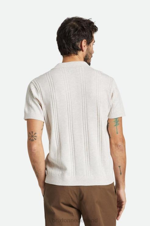 kleding witte pet Brixton 0ZD0J118 Heren weekend reserve merino wol s/s polo