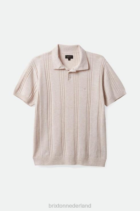 kleding witte pet Brixton 0ZD0J118 Heren weekend reserve merino wol s/s polo