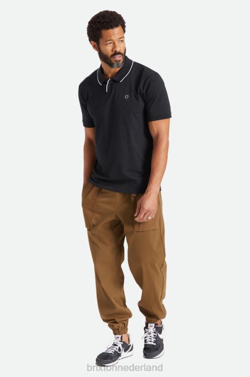 kleding zwart Brixton 0ZD0J123 Heren juiste s/s polo gebreid