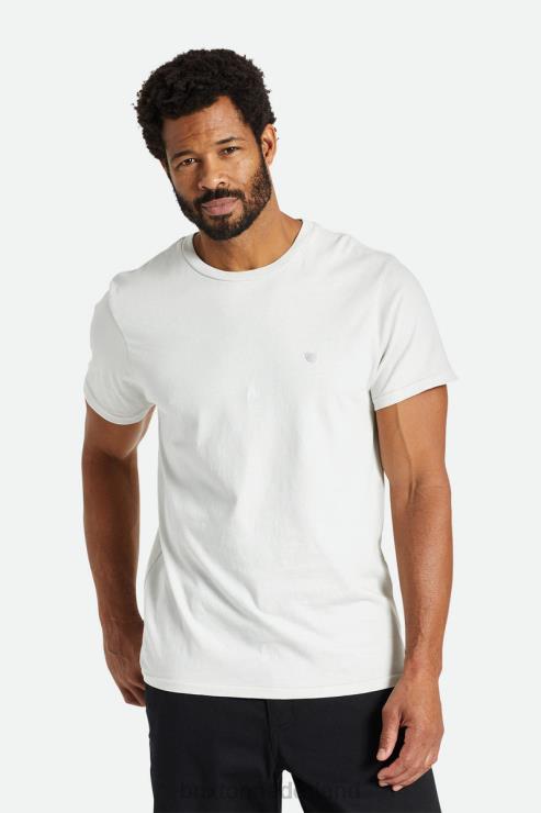 kleding beige Brixton 0ZD0J95 Heren vintage reserve RVS T-shirt