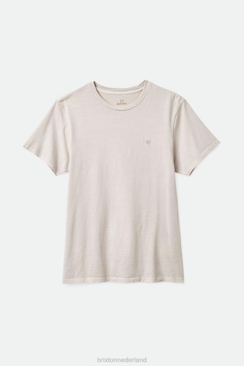 kleding beige Brixton 0ZD0J95 Heren vintage reserve RVS T-shirt