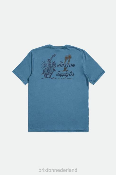 kleding blauwe hemel Brixton 0ZD0J36 Heren austin s/s op maat gemaakt T-shirt