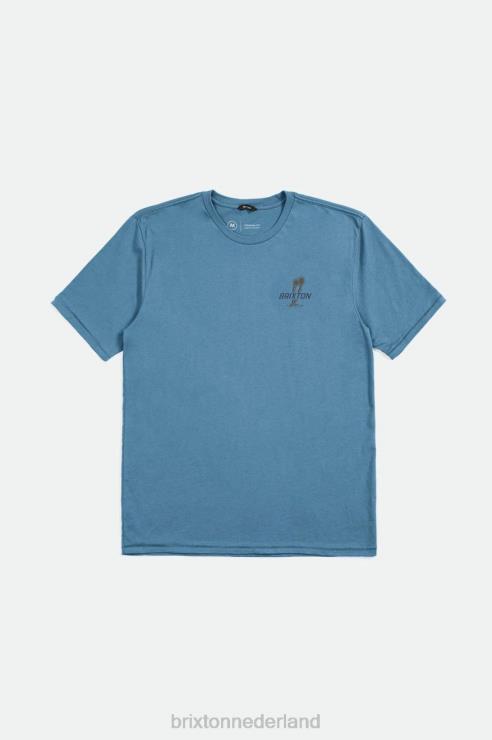 kleding blauwe hemel Brixton 0ZD0J36 Heren austin s/s op maat gemaakt T-shirt