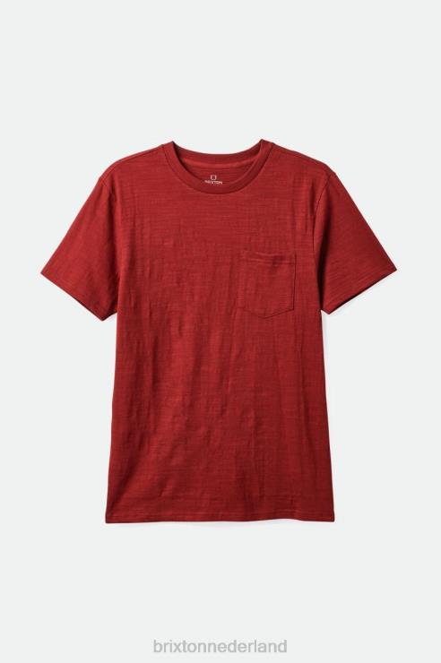 kleding eiland bes Brixton 0ZD0J104 Heren basic slub rvs pocket tee