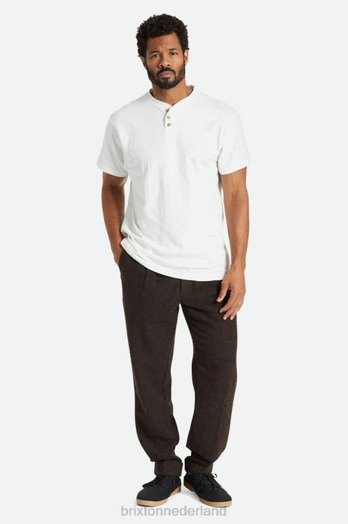 kleding gebroken wit Brixton 0ZD0J94 Heren basic slub s/s henley tee