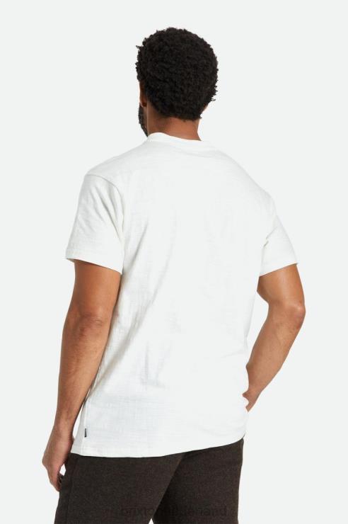 kleding gebroken wit Brixton 0ZD0J94 Heren basic slub s/s henley tee