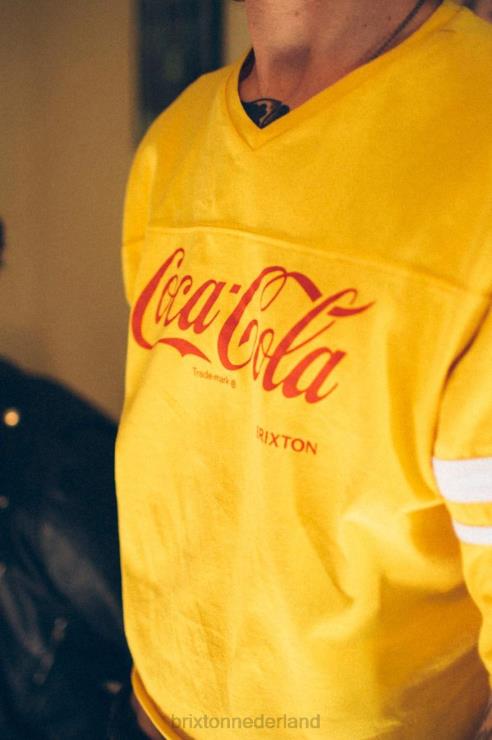 kleding geel Brixton 0ZD0J112 Heren coca-cola klassiek voetbalshirt