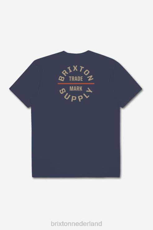 kleding gewassen marine/zand Brixton 0ZD0J32 Heren eed versus s/s standaard tee