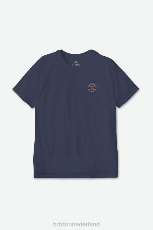kleding gewassen marine/zand Brixton 0ZD0J32 Heren eed versus s/s standaard tee