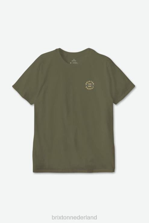 kleding olijfoverschot/stoffig blauw Brixton 0ZD0J34 Heren eed versus s/s standaard tee