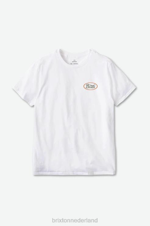 kleding overschot wit/olijf Brixton 0ZD0J47 Heren parsons RVS maat T-shirt