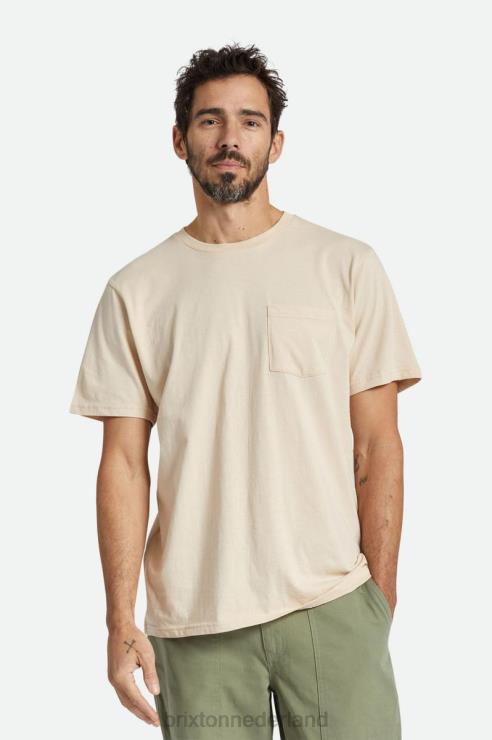 kleding rook grijs Brixton 0ZD0J65 Heren premium katoenen s/s pocket tee