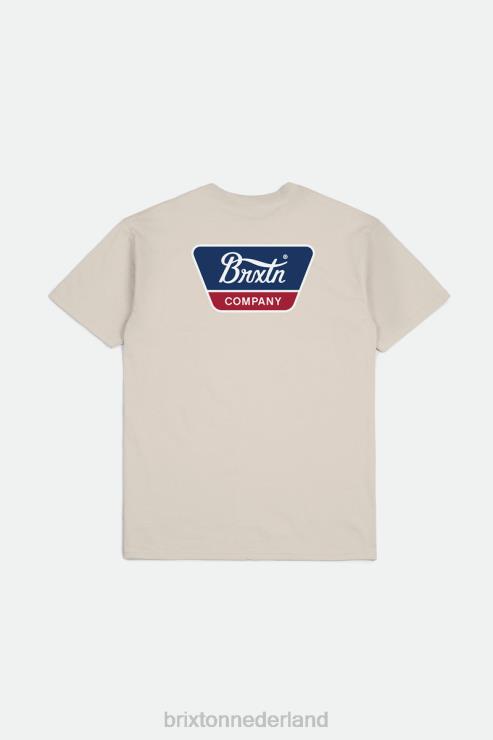 kleding room Brixton 0ZD0J64 Heren linwood s/s standaard T-stuk