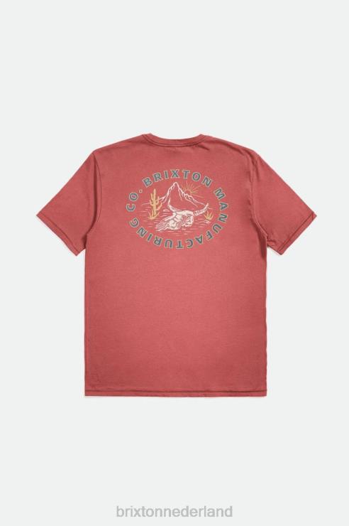 kleding stoffige ceder Brixton 0ZD0J42 Heren croslin RVS standaard T-shirt