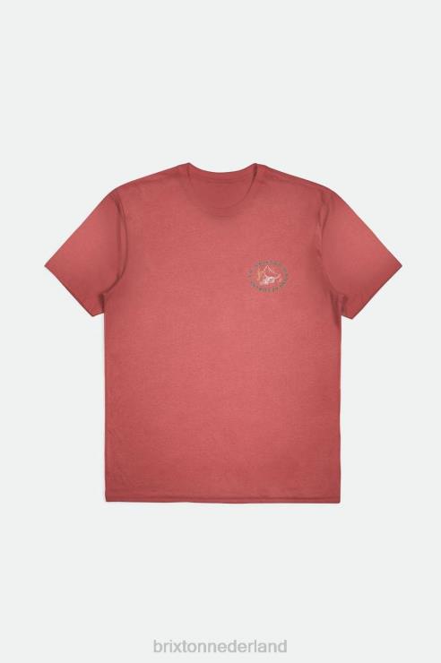 kleding stoffige ceder Brixton 0ZD0J42 Heren croslin RVS standaard T-shirt