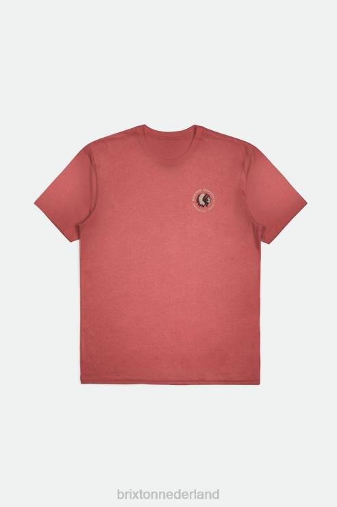 kleding stoffige cederhouten kledingverf Brixton 0ZD0J79 Heren rivaliserende stempel s/s standaard tee
