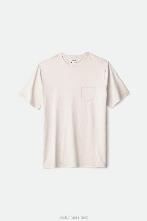 kleding wit Brixton 0ZD0J67 Heren premium katoenen s/s pocket tee
