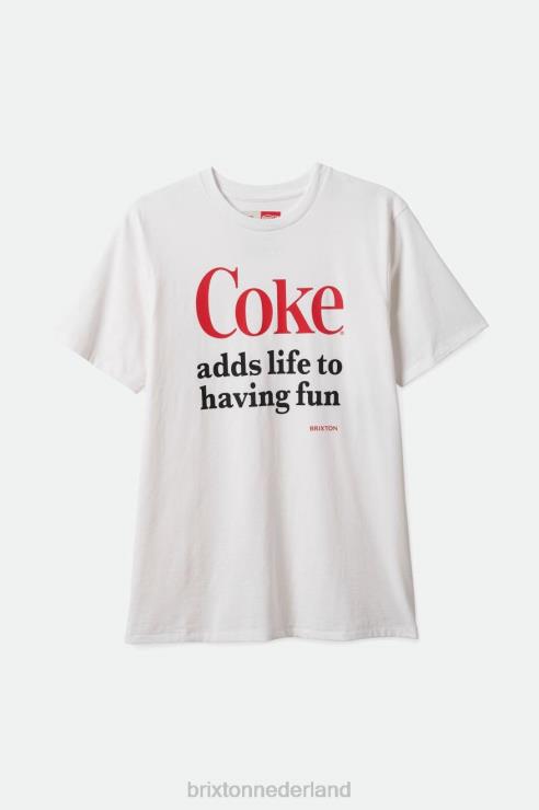 kleding wit Brixton 0ZD0J74 Heren coca-cola plezier s/s op maat gemaakt t-shirt