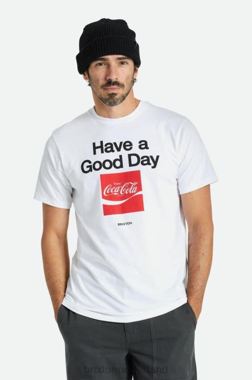 kleding wit Brixton 0ZD0J76 Heren coca-cola good day s/s maat T-shirt
