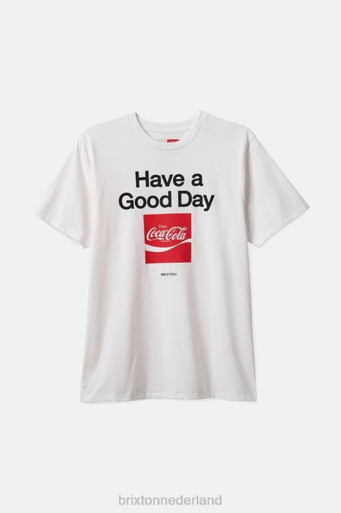 kleding wit Brixton 0ZD0J76 Heren coca-cola good day s/s maat T-shirt