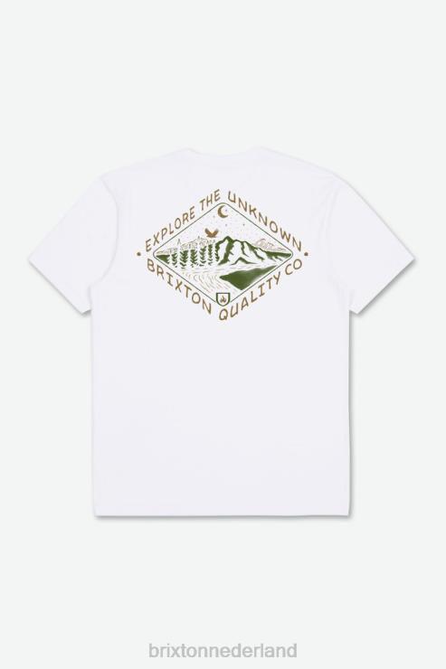 kleding wit Brixton 0ZD0J83 Heren Apalachin RVS standaard T-shirt