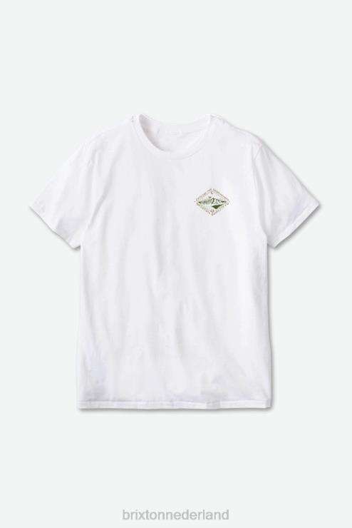 kleding wit Brixton 0ZD0J83 Heren Apalachin RVS standaard T-shirt
