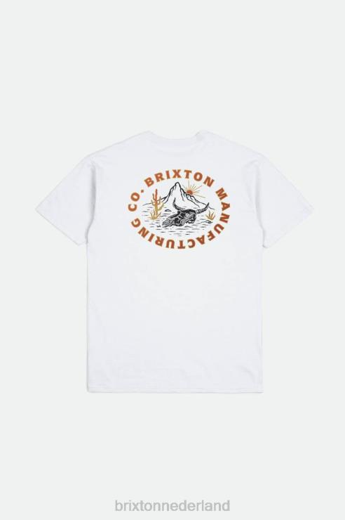 kleding wit/gebrand rood Brixton 0ZD0J43 Heren croslin RVS standaard T-shirt