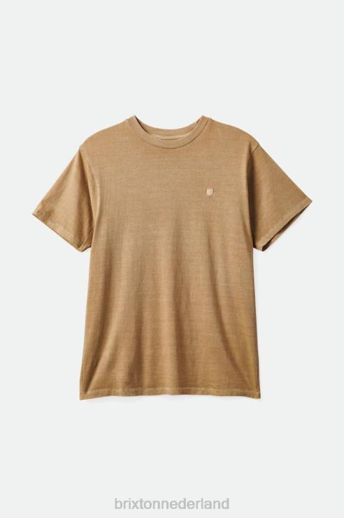 kleding zand vintage wassing Brixton 0ZD0J99 Heren vintage reserve RVS T-shirt
