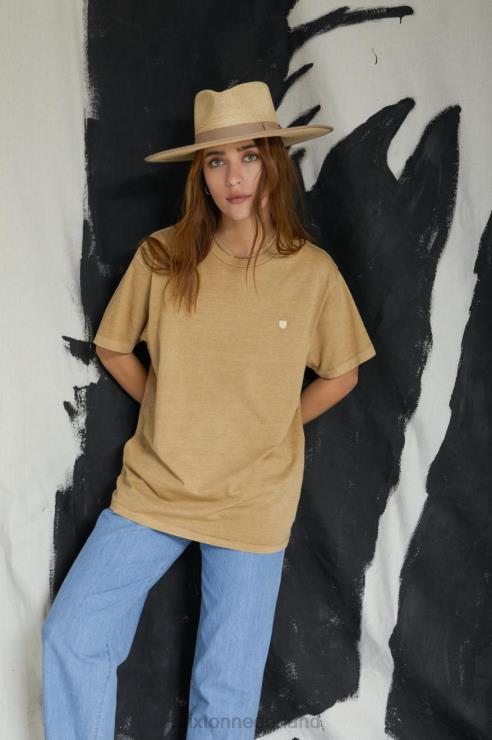 kleding zand vintage wassing Brixton 0ZD0J99 Heren vintage reserve RVS T-shirt