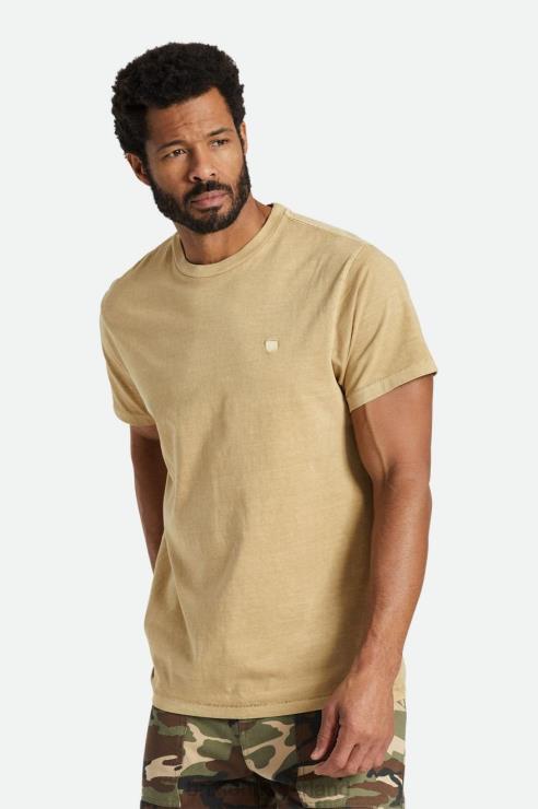 kleding zand vintage wassing Brixton 0ZD0J99 Heren vintage reserve RVS T-shirt