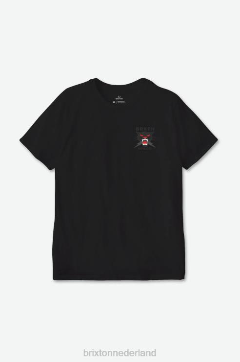 kleding zwart Brixton 0ZD0J108 Heren Sparks RVS T-shirt op maat