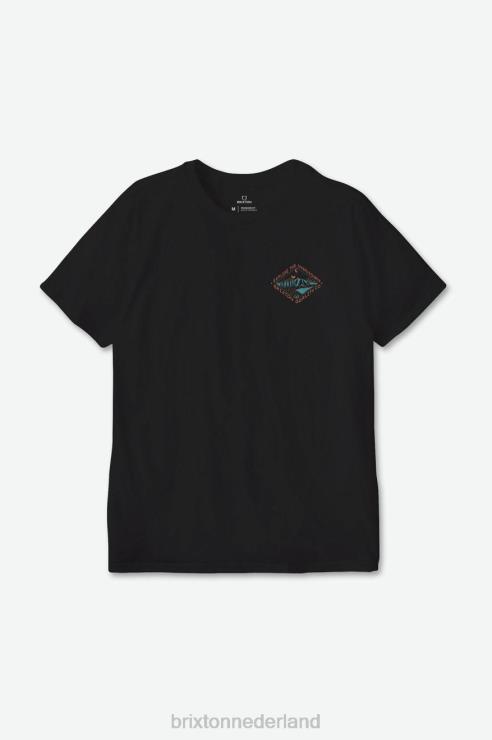 kleding zwart Brixton 0ZD0J115 Heren Apalachin RVS standaard T-shirt