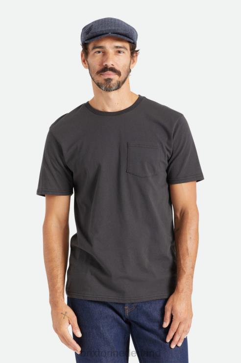 kleding zwart Brixton 0ZD0J66 Heren premium katoenen s/s pocket tee