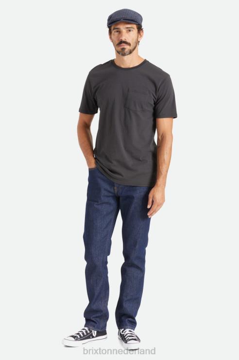 kleding zwart Brixton 0ZD0J66 Heren premium katoenen s/s pocket tee