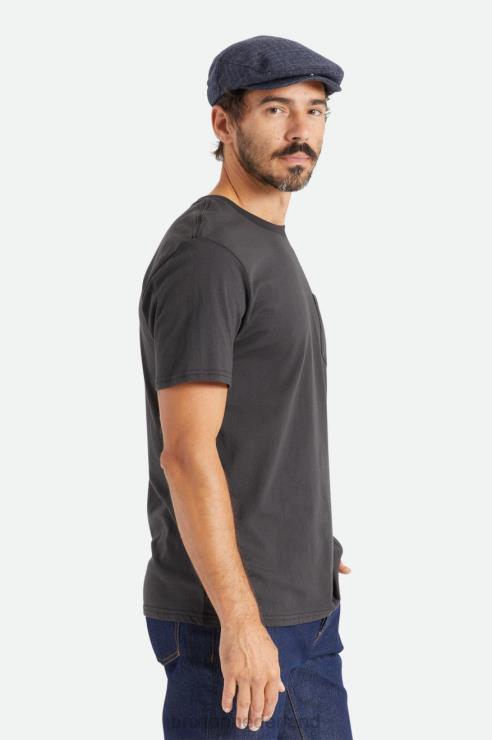kleding zwart Brixton 0ZD0J66 Heren premium katoenen s/s pocket tee