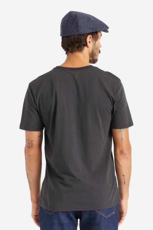 kleding zwart Brixton 0ZD0J66 Heren premium katoenen s/s pocket tee