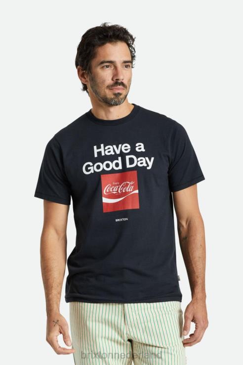 kleding zwart Brixton 0ZD0J77 Heren coca-cola good day s/s maat T-shirt