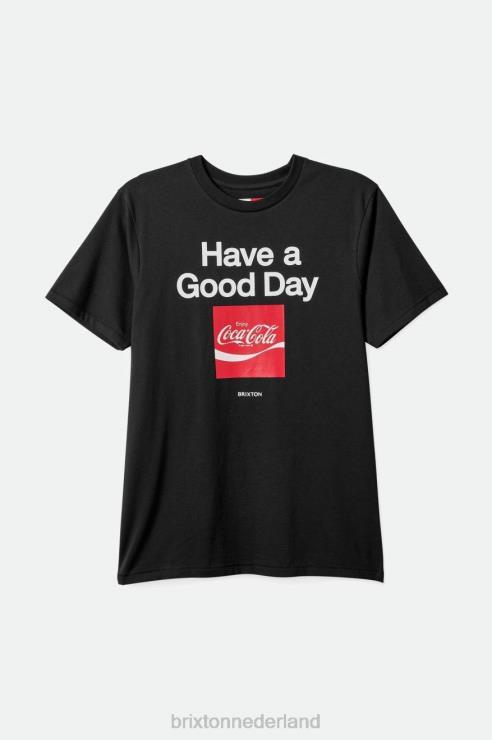kleding zwart Brixton 0ZD0J77 Heren coca-cola good day s/s maat T-shirt