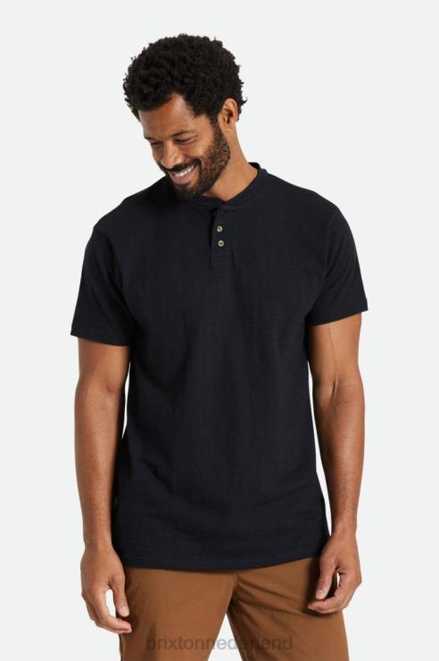 kleding zwart Brixton 0ZD0J93 Heren basic slub s/s henley tee