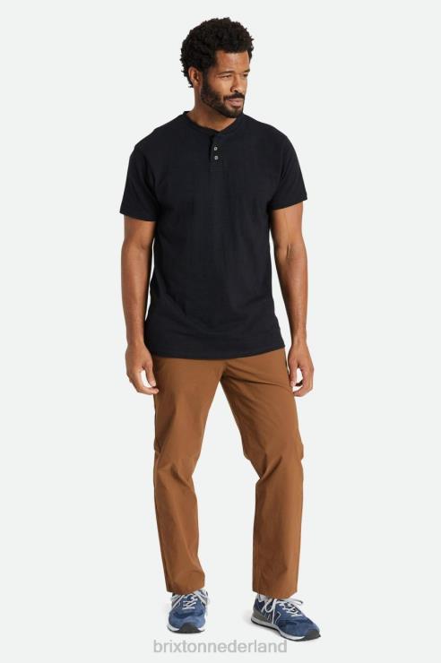 kleding zwart Brixton 0ZD0J93 Heren basic slub s/s henley tee