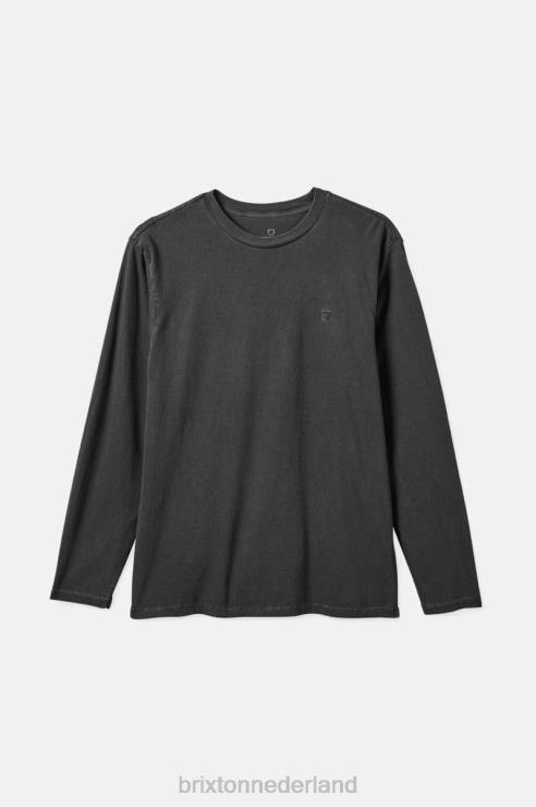 kleding zwarte vintage wassing Brixton 0ZD0J103 Heren vintage reserve l/s tee