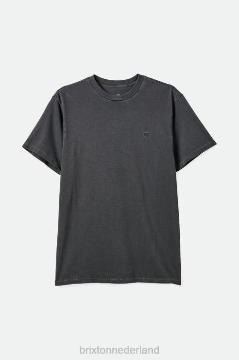 kleding zwarte vintage wassing Brixton 0ZD0J97 Heren vintage reserve RVS T-shirt