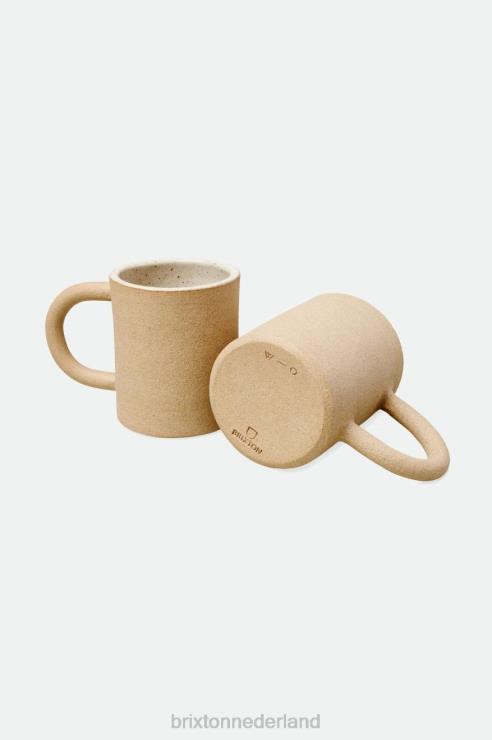 accessoires beige Brixton x O-M 0ZD0J368 uniseks handgemaakte keramische mok