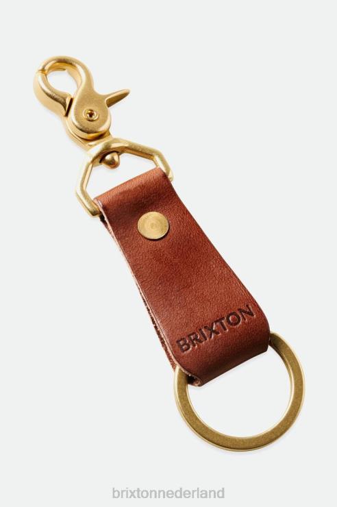 accessoires bruin Brixton x Artifact 0ZD0J375 uniseks lederen sleutelclip