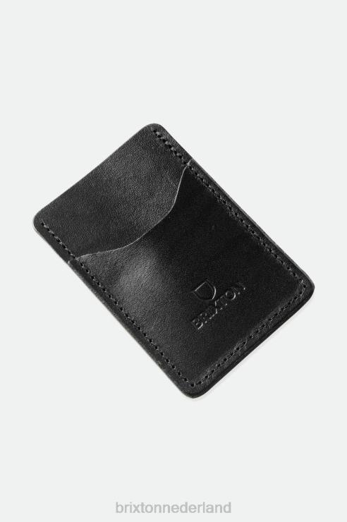 accessoires zwart Brixton x Artifact 0ZD0J370 uniseks lederen kaarthouder portemonnee